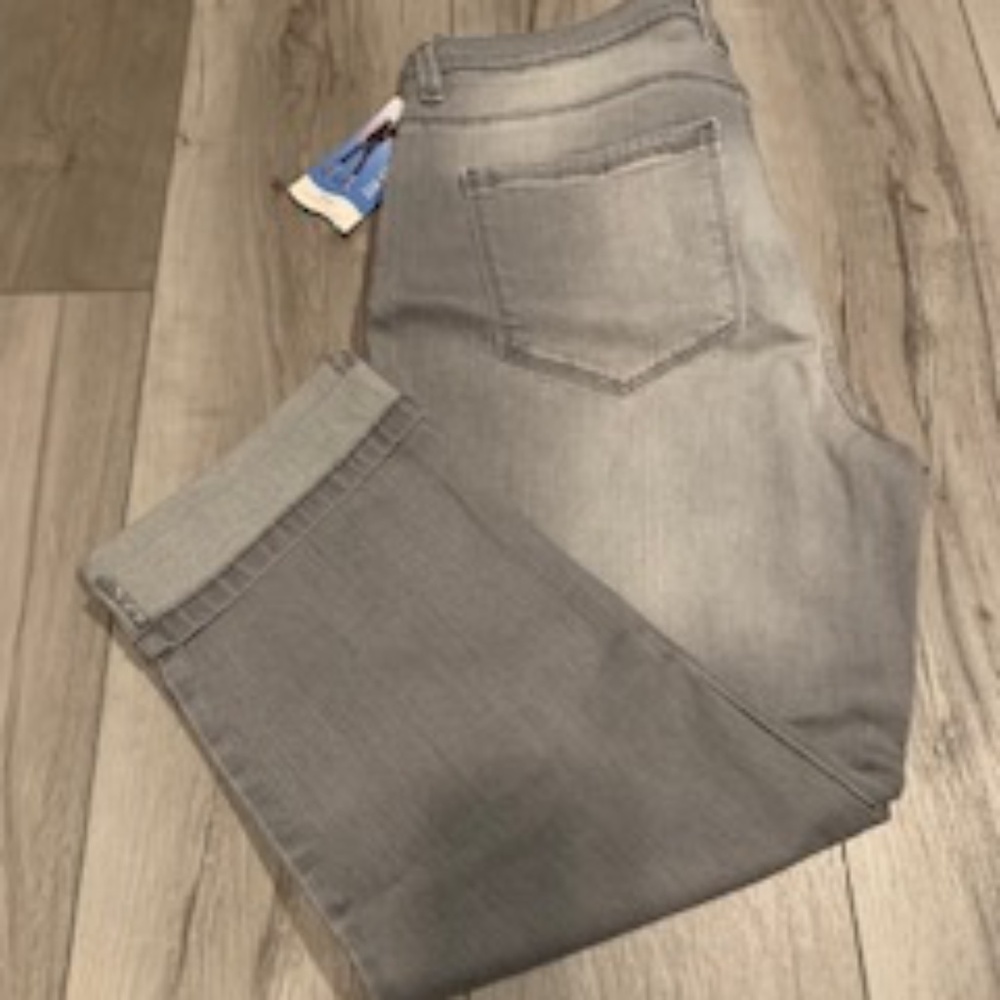 Lee Easy Fit Stardust Crop Gray Jeans 14 Med